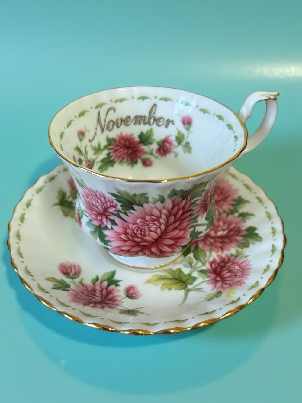 Royal Albert November Tea Cup and Saucer